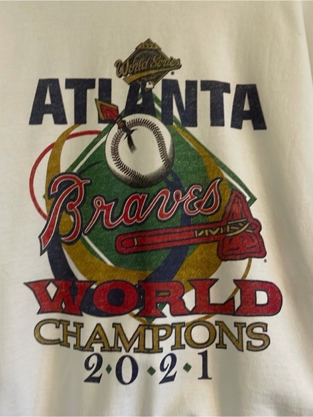 Unisex 2021 Atlanta Braves World Series Champion Sweatshirt-Sz 2XL
